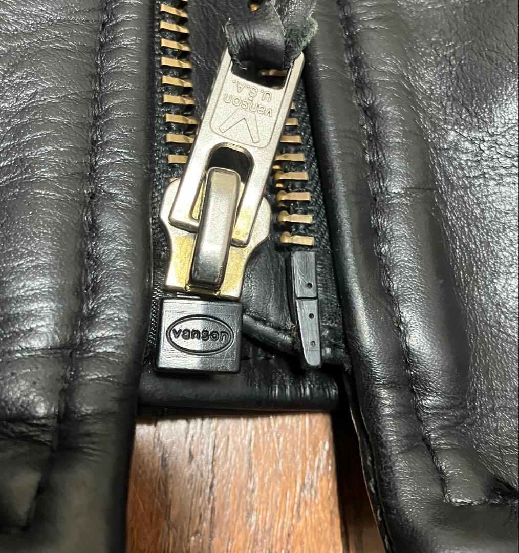 【VANSON】バンソン９D シングルライダースジャケット36 キルトライナー