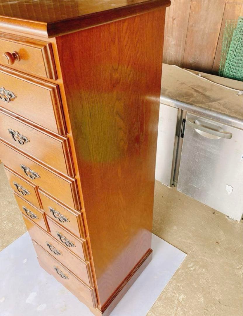 高級家具越後民芸ヨーロピアンスタイルハイチェスト日本製レトロ