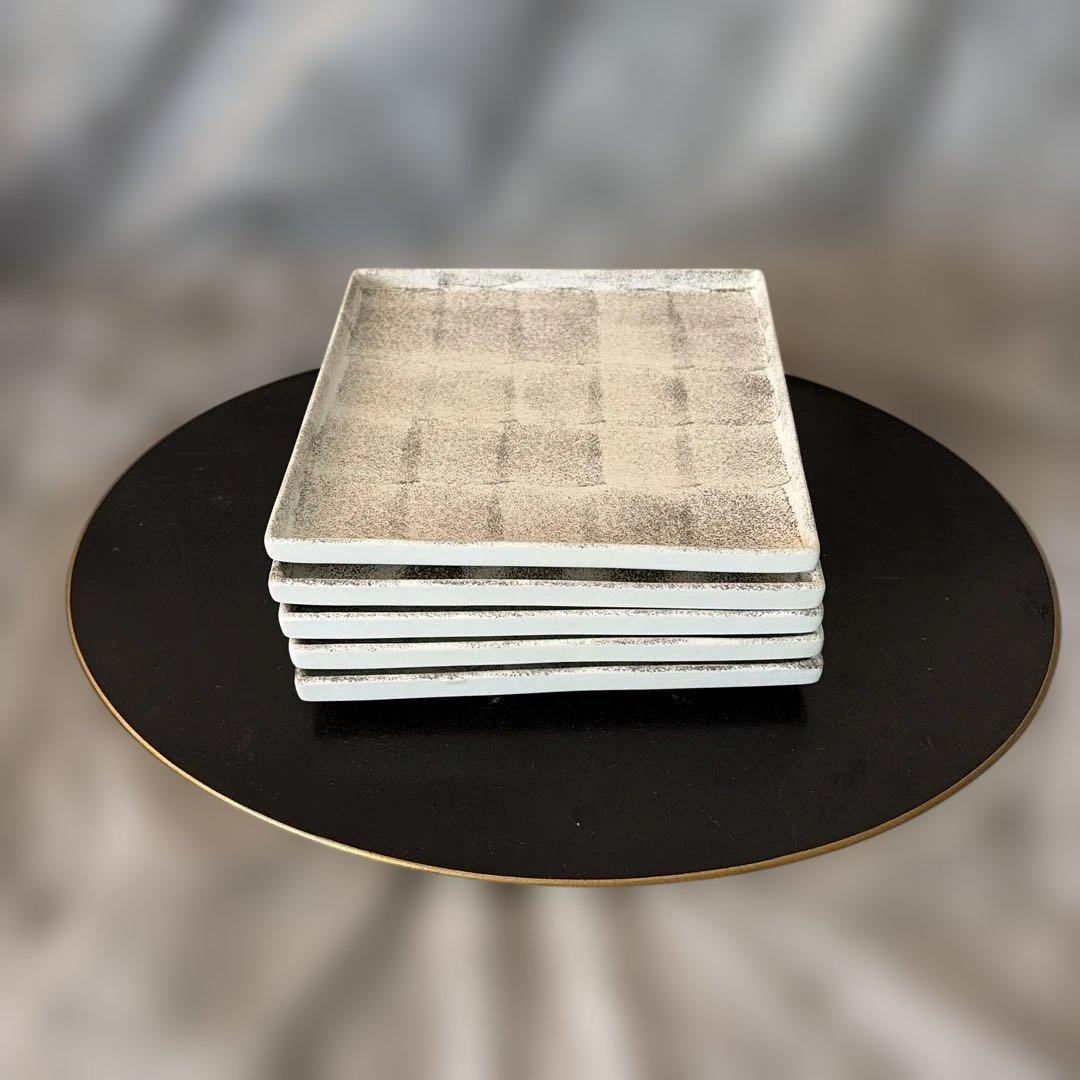 【有田焼】銀色銘々皿　5枚セット