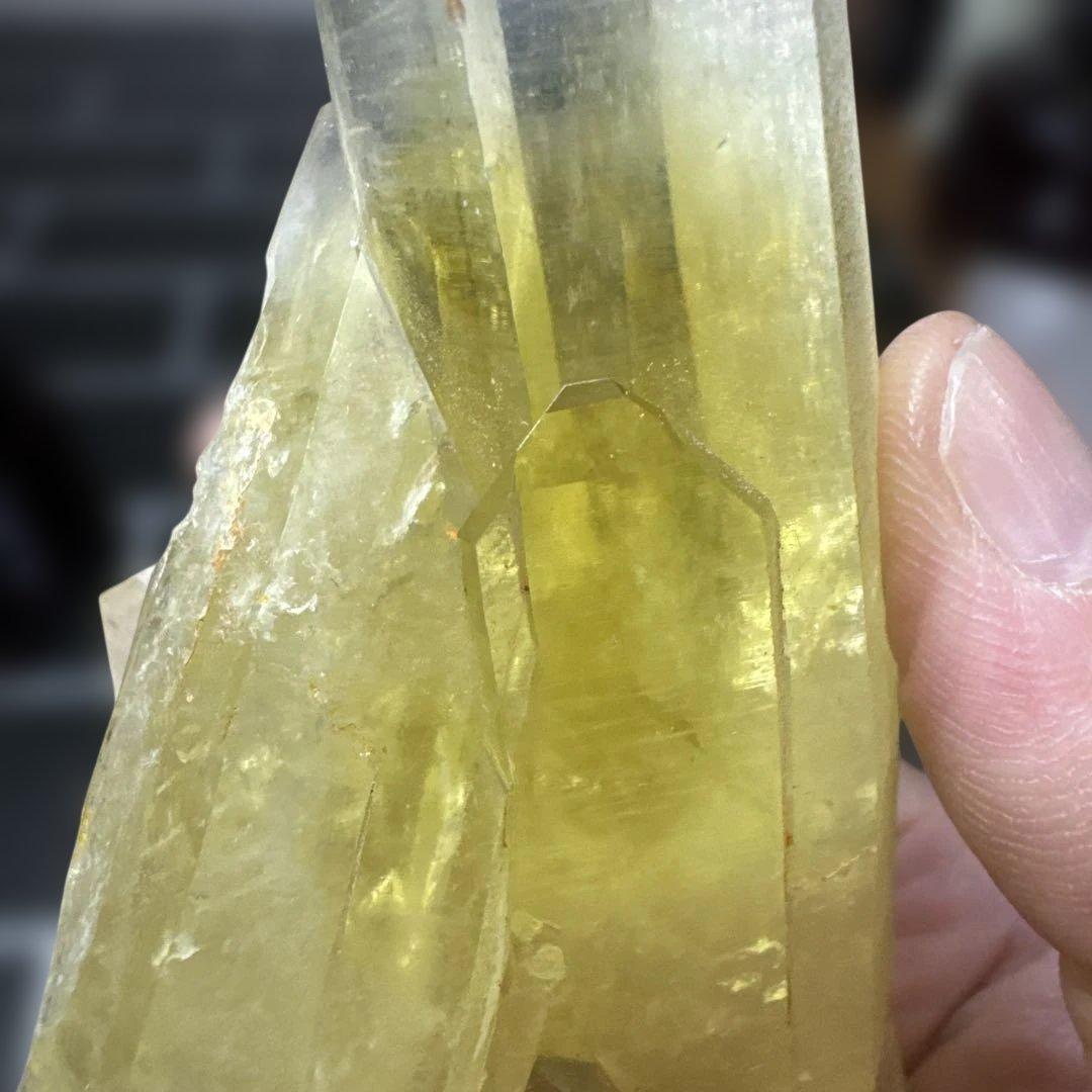 シトリン／スモーキシトリン原石 3点セット 台座付