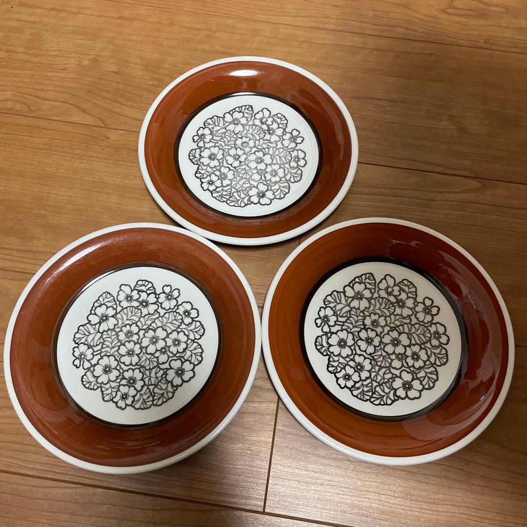 美品　Gefle/ゲフレ　アグネッタ　プレート19㎝ ウプサラエクビー 3枚