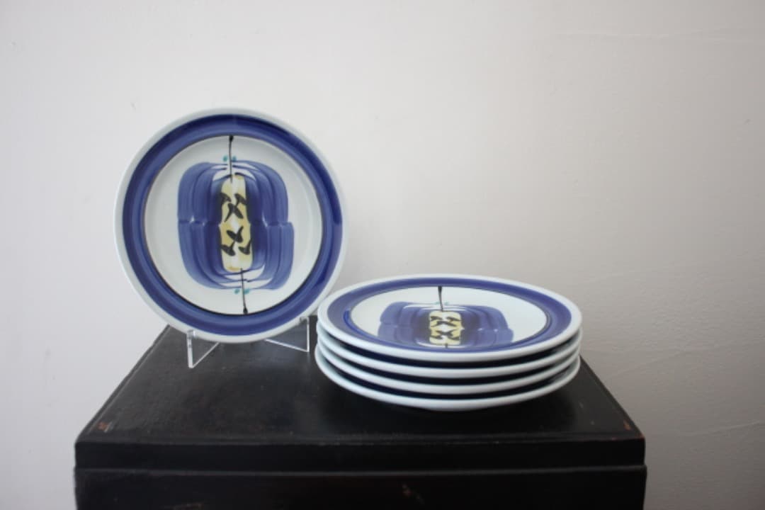 NAKAO CERAMIC　ナカノ　栄木正敏デザイン　１９cmプレート　５枚