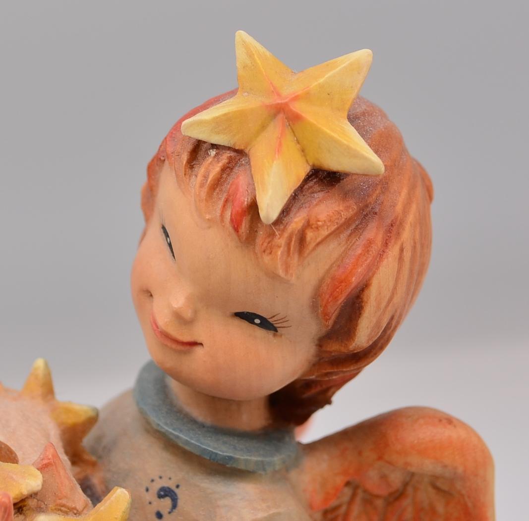 星を抱く天使　アンリ　ANRI　限定品　木彫り人形　イタリア　18ｃｍ