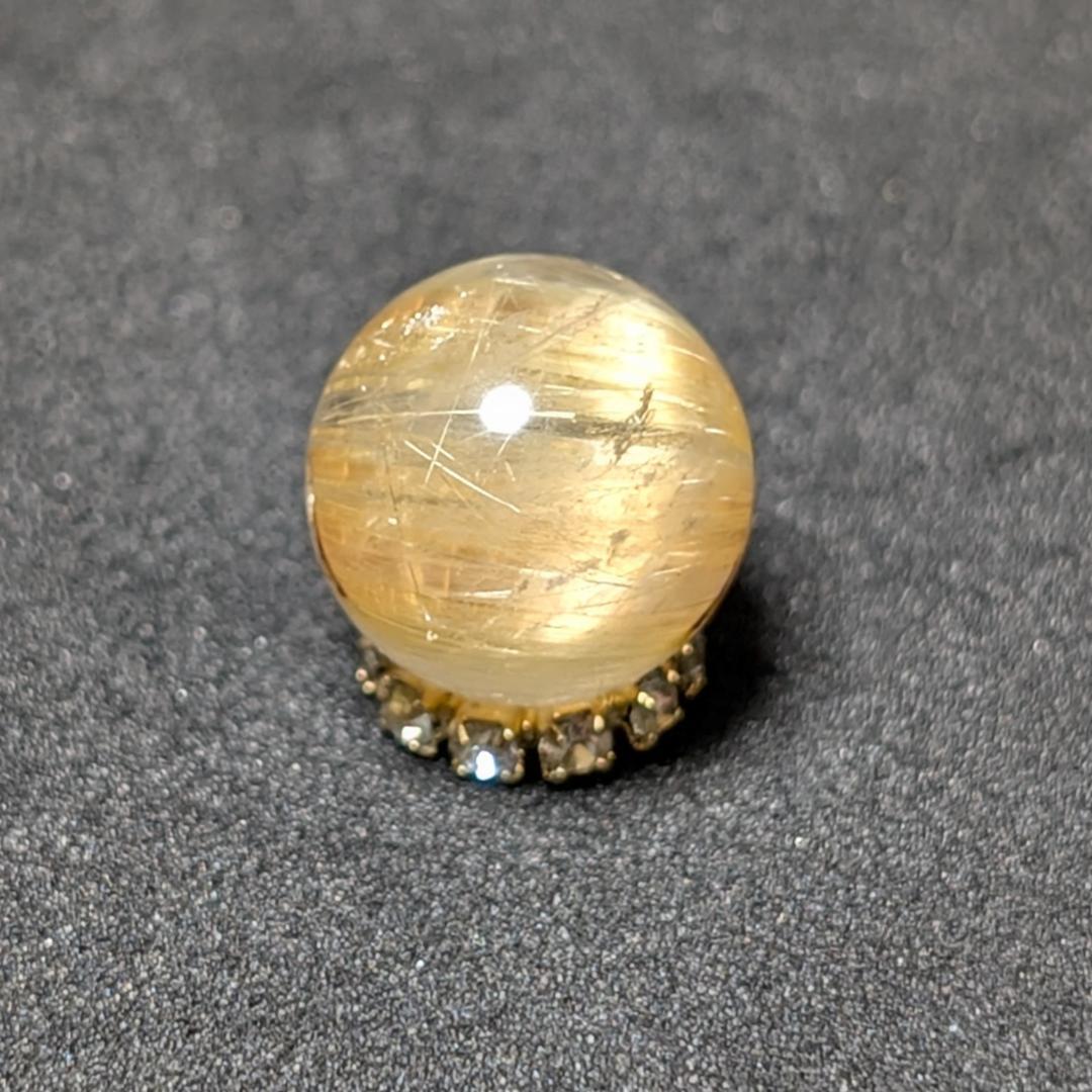 一点物 シャトヤンシー効果も出ている タイチンルチル 10ミリ 粒売り