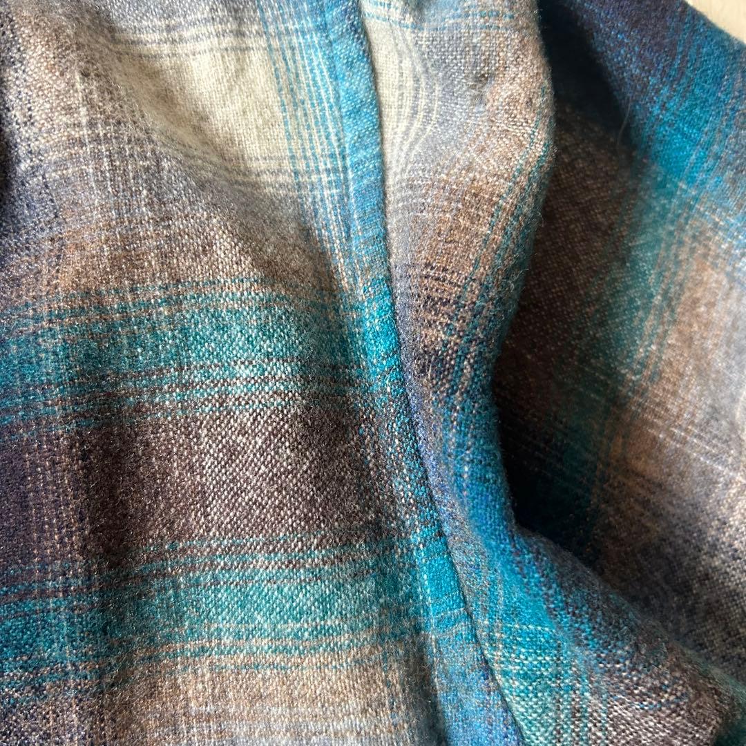 ド級スペシャル 70s ペンドルトン ボードシャツ 青オンブレ USA製 FJ氏