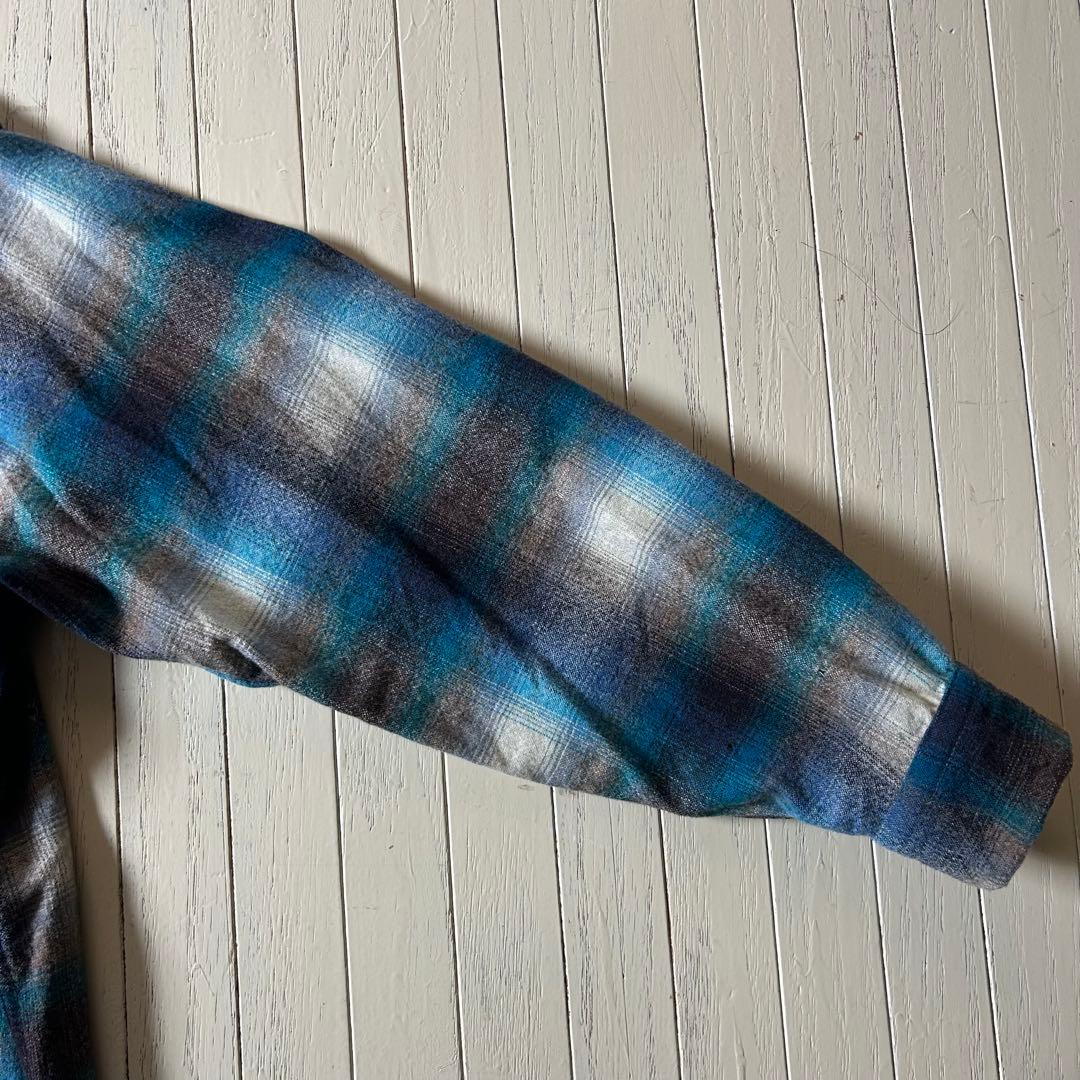 ド級スペシャル 70s ペンドルトン ボードシャツ 青オンブレ USA製 FJ氏