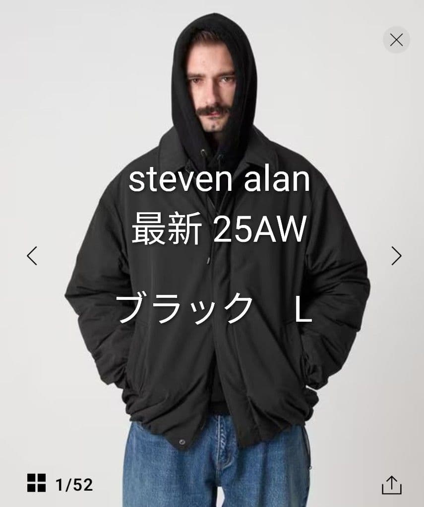 25AW steven alan ダルマ バルカラー ジャケットⅡ 黒L