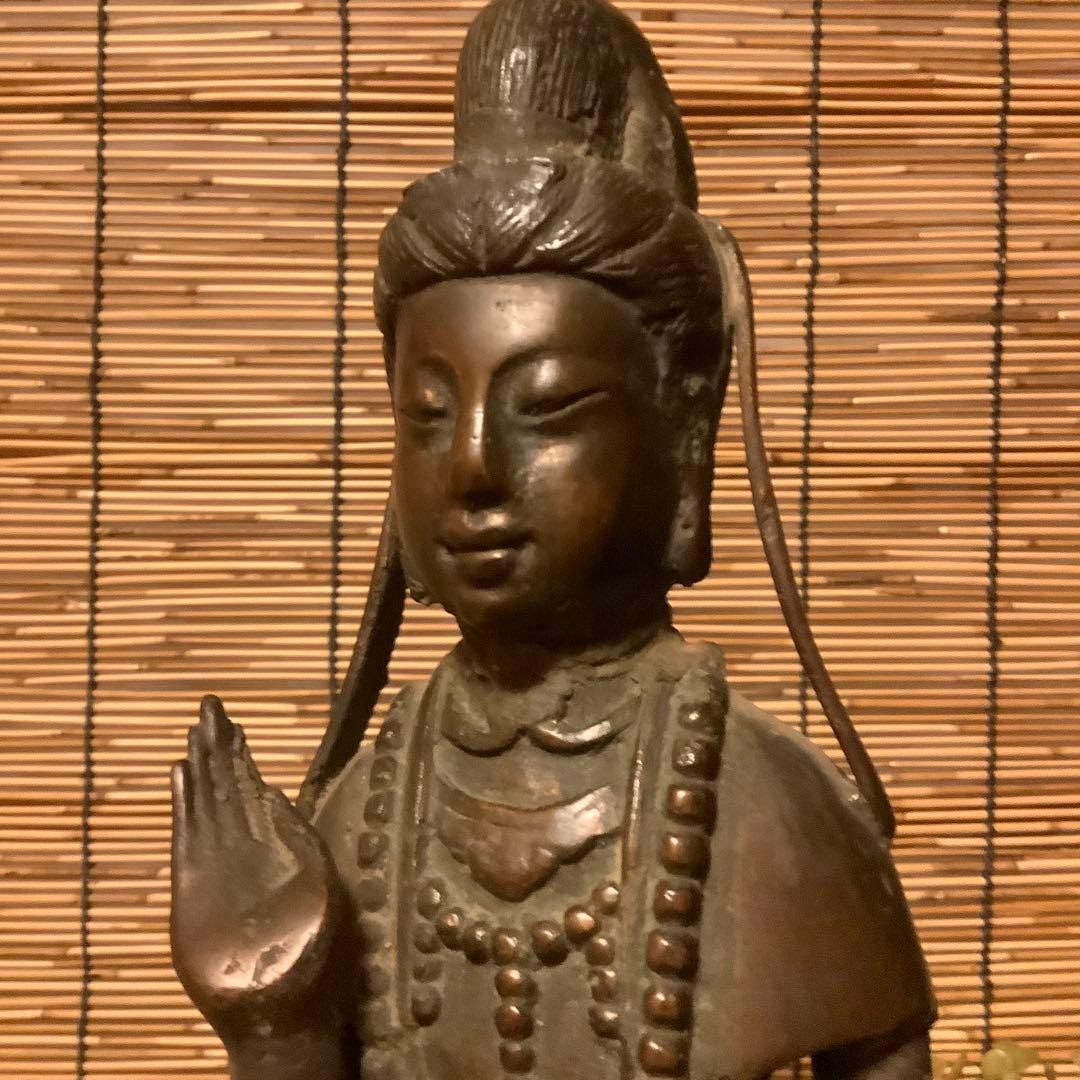 朝鮮・三国時代「南無観世音菩像」高句麗・新羅・百済・天平・古銅