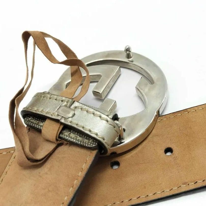 GUCCI インターロッキングG 80cm±3 シャンパンゴールド d28