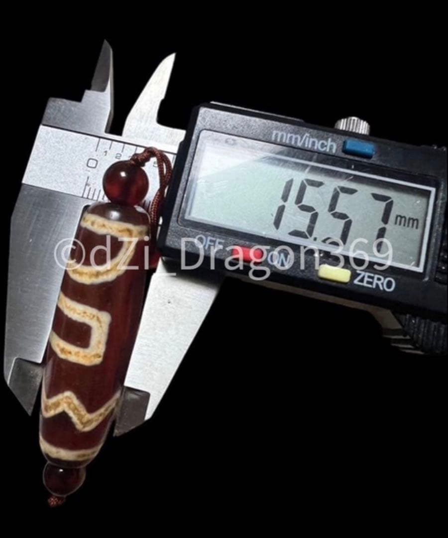 Dzi beadsジービーズ 上肯 紅玉髄 息増懐天珠