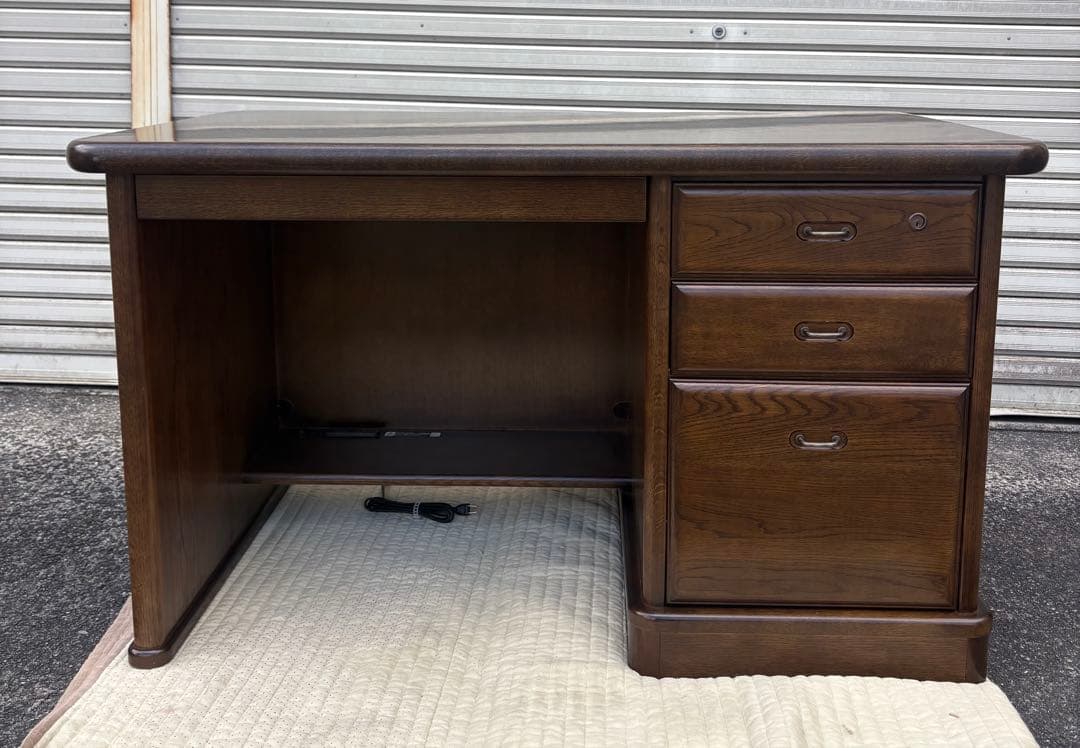 Karimoku カリモク 書斎机 デスク 片袖机 勉強机 木製 ブラウン