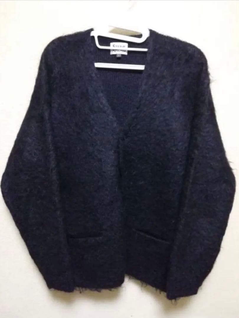 【ほぼ未使用】ステップアヘッド モヘアカーディガン ブラック モヘア70%