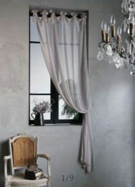 Chez moiカーテンOrganza Basicグレージュ140x220cm