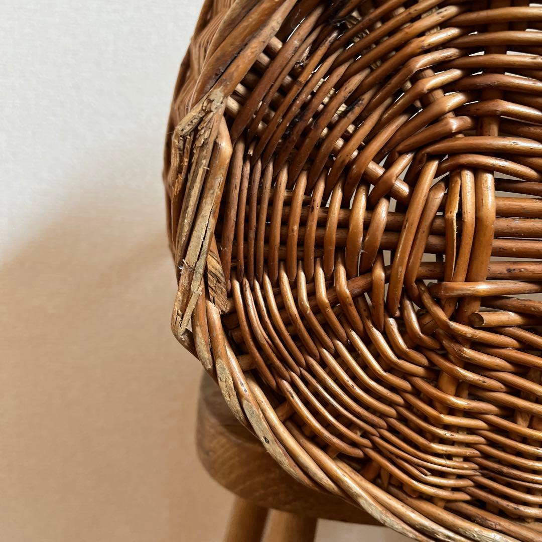 イギリスアンティーク 飴色のバスケット