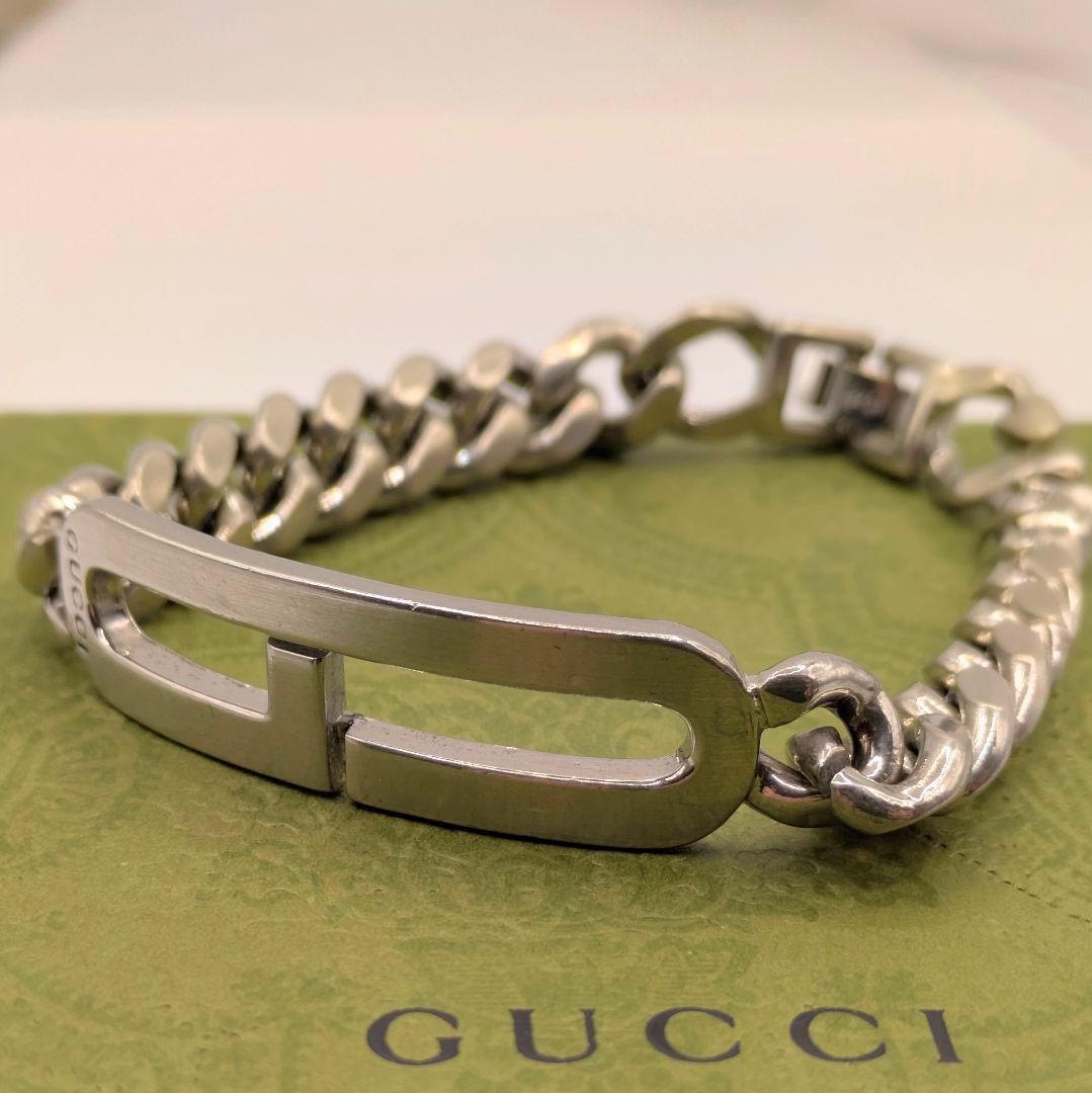 GUCCI グッチ インターロッキング 喜平調ブレスレット 箱付