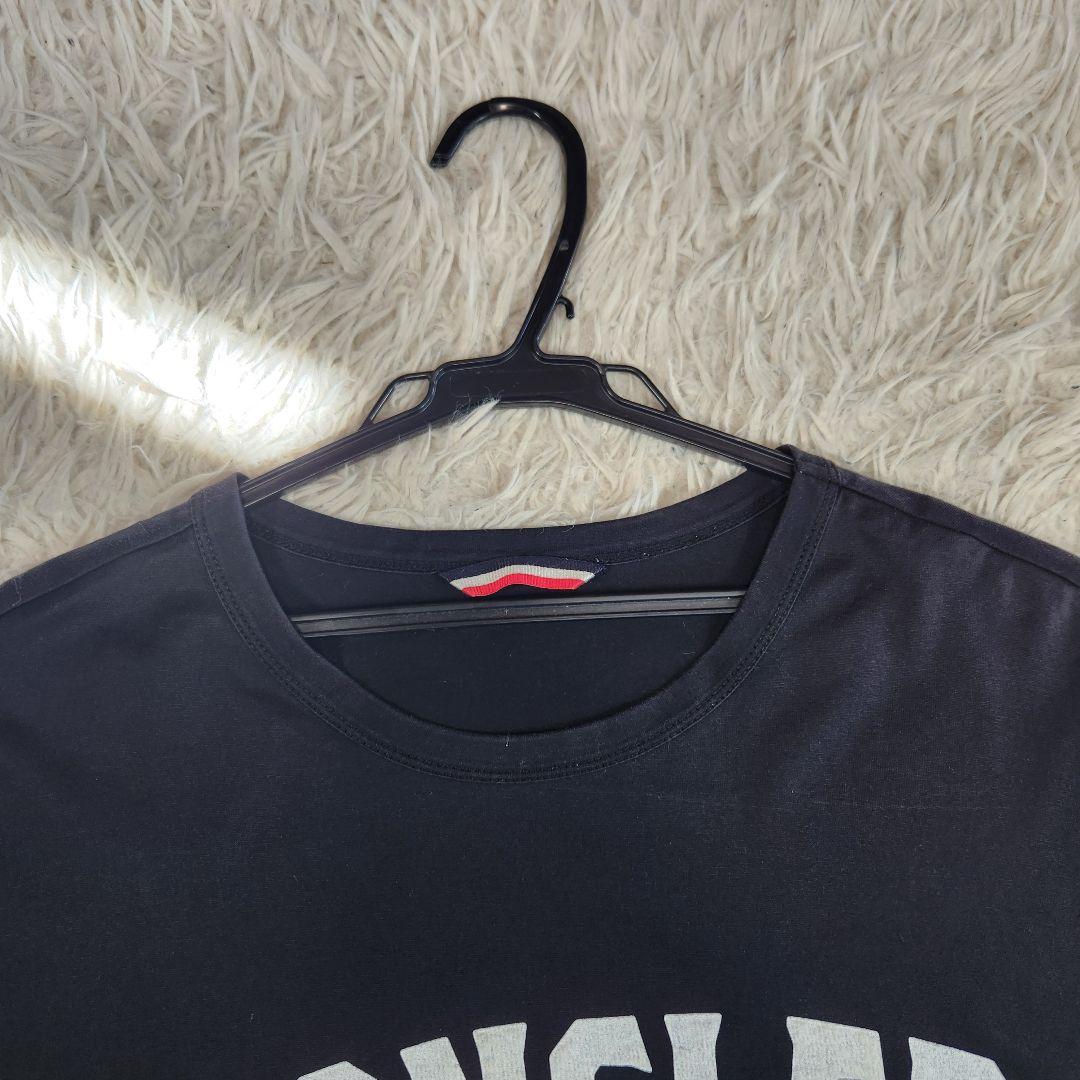 美品 MONCLER モンクレール Tシャツ ロゴプリント 綿100% 黒 L