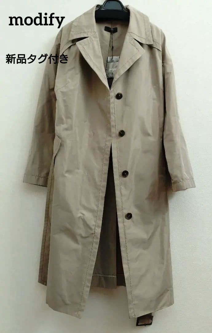【新品タグ付き】Modify トレンチ コート ロング　ワールド　82,950円