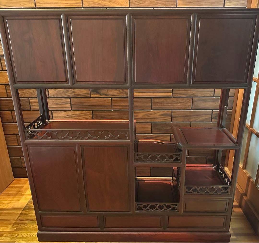 お盆限定価格！！　アンティーク　茶箪笥　紫檀　茶棚　飾り棚