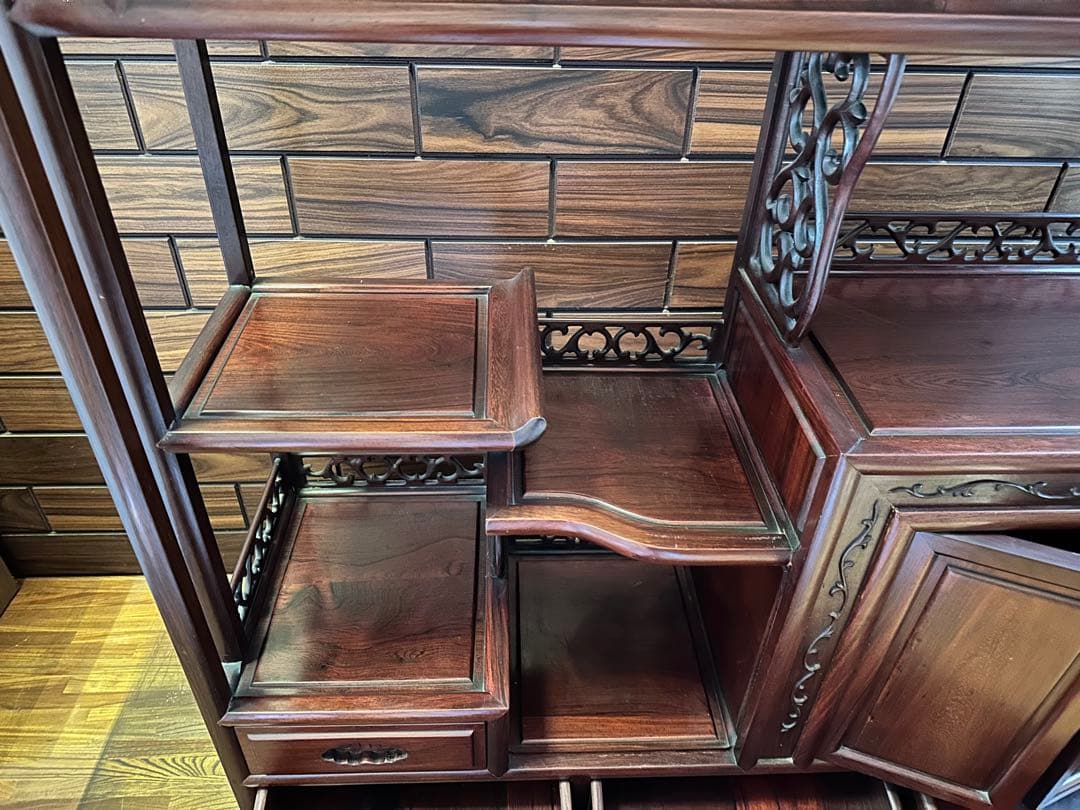 お盆限定価格！！　アンティーク　茶箪笥　紫檀　茶棚　飾り棚