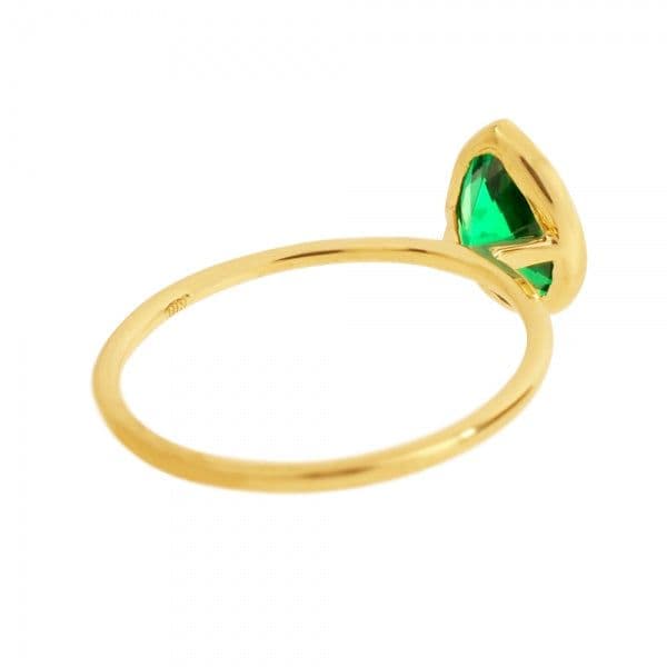 京セラ 18金YGクレサンベールエメラルドリング