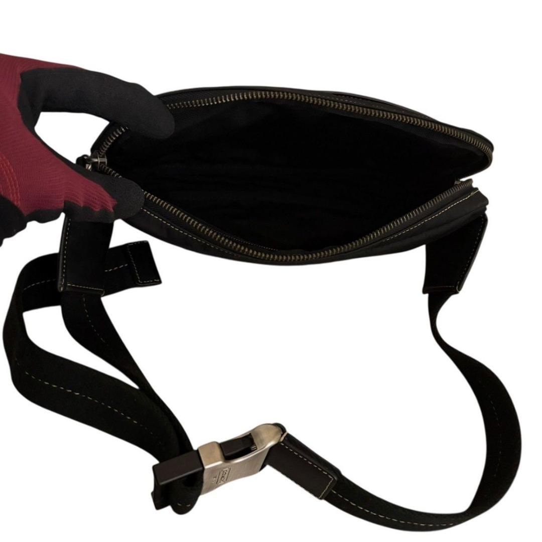 美品 COACH コーチ ウエストバッグ ウエストポーチ ナイロン レザー