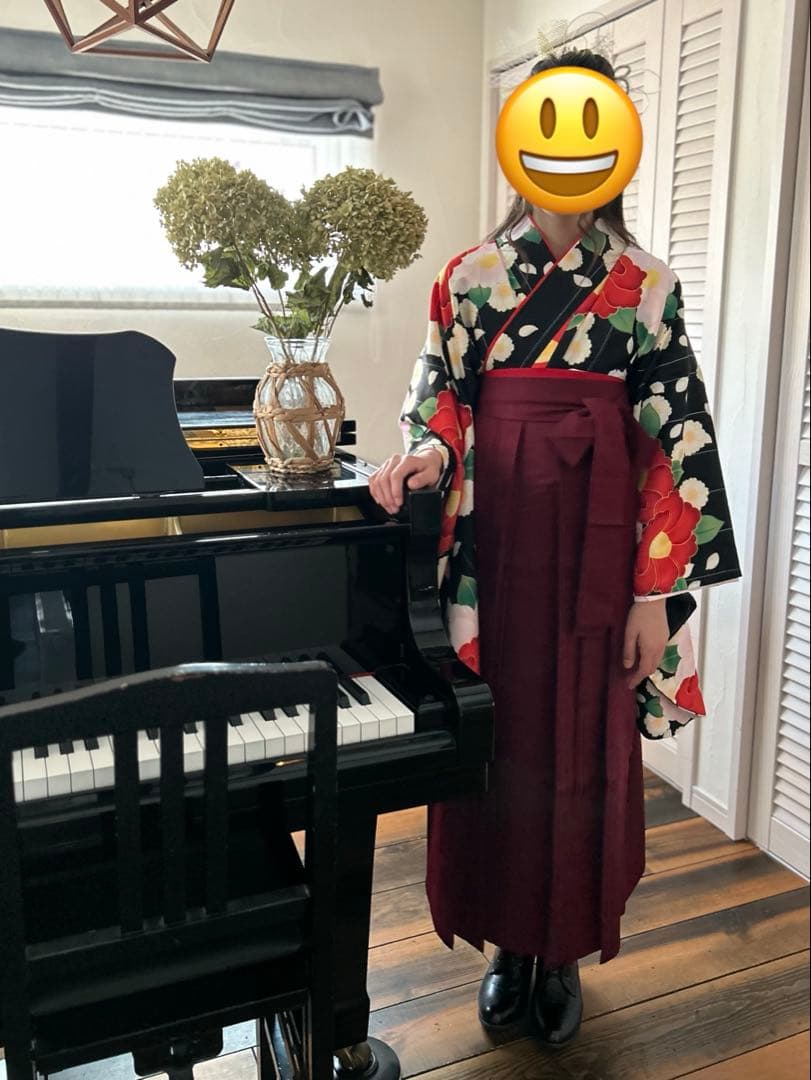 小学生　着付け簡単5点フルセット　160センチ　（髪飾り付き）着画あり　卒業式