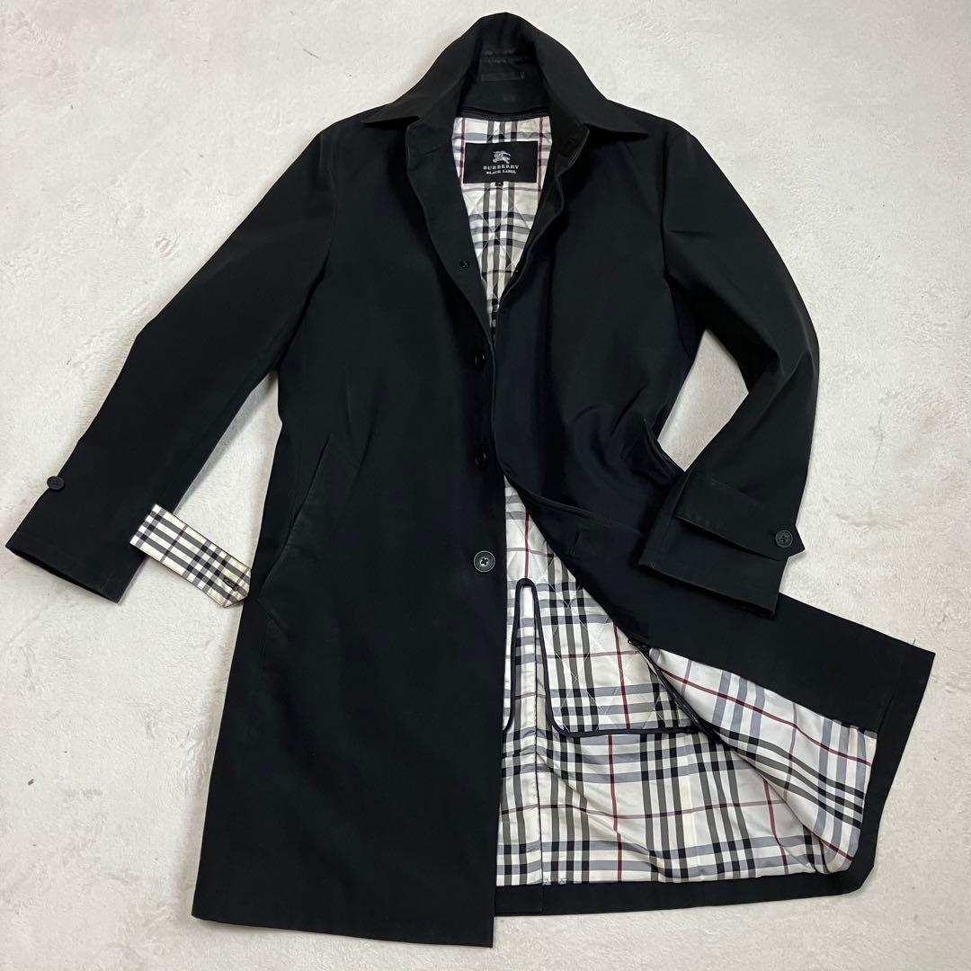 [値下げ処分価格] バーバリーブラックレーベル　ステンカラーコート　ライナー付