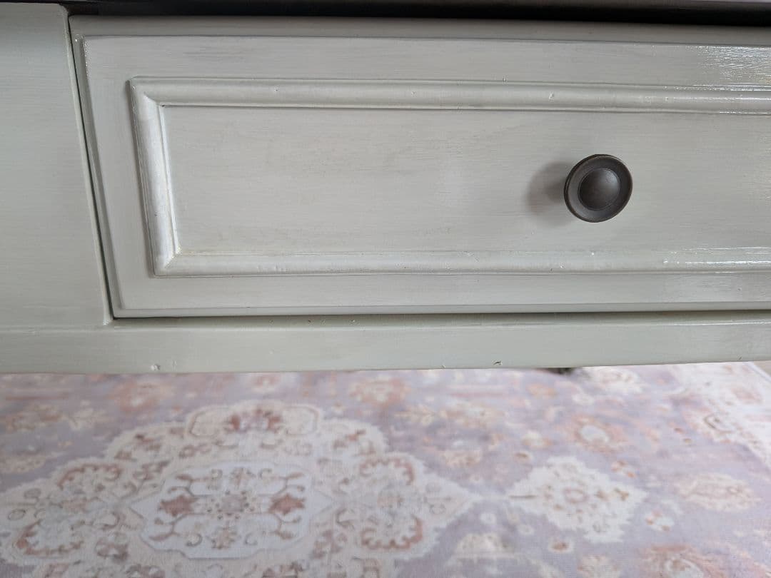 アンティーク風 木製 センターテーブル 引き出し付き