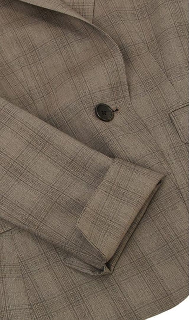 【美品】ビジネススーツ セットアップ パンツスーツ グレンチェック チェック柄