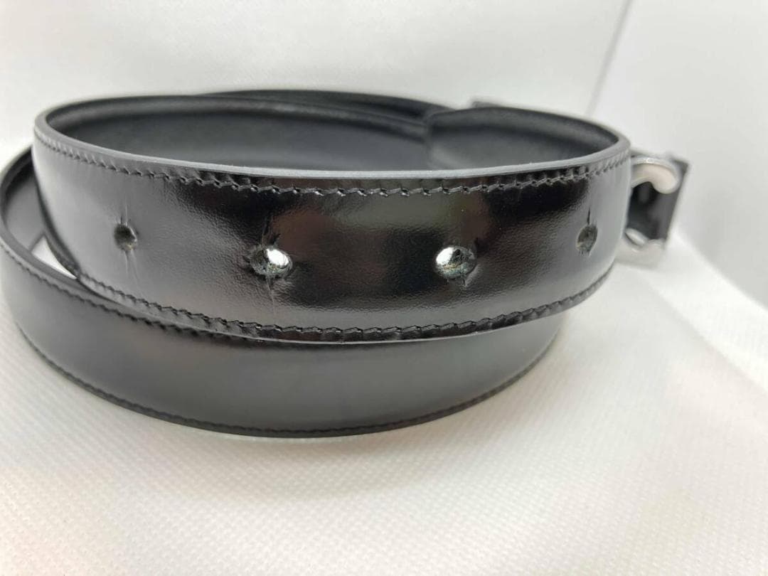 【美品】CELINE トリオンフ ベルト ミディアム スムースレザー ブラック