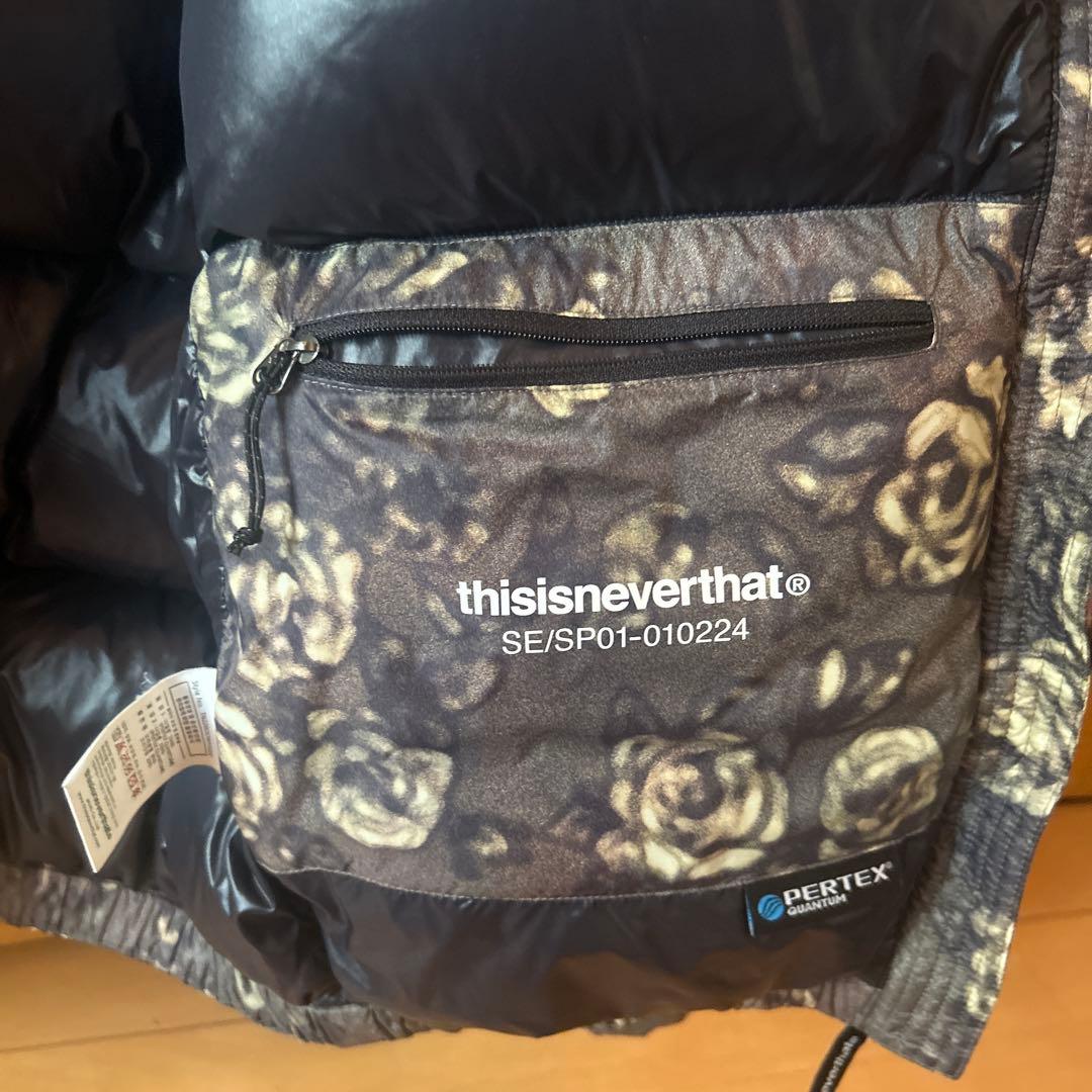 thisisneverthat フラワーパターン ダウンジャケット M