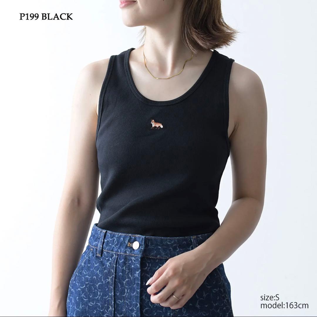 Maison Kitsune ベイビーフォックスタンクトップ　ブラックxs