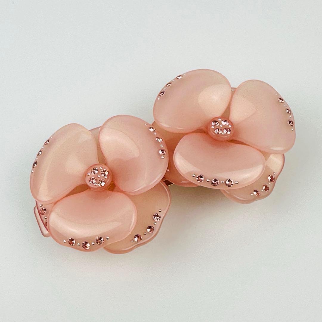 アレクサンドルドゥパリ　花モチーフ ヘアクリップ ピンク　ヘアアクセサリー