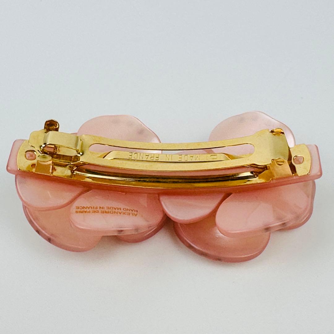 アレクサンドルドゥパリ　花モチーフ ヘアクリップ ピンク　ヘアアクセサリー