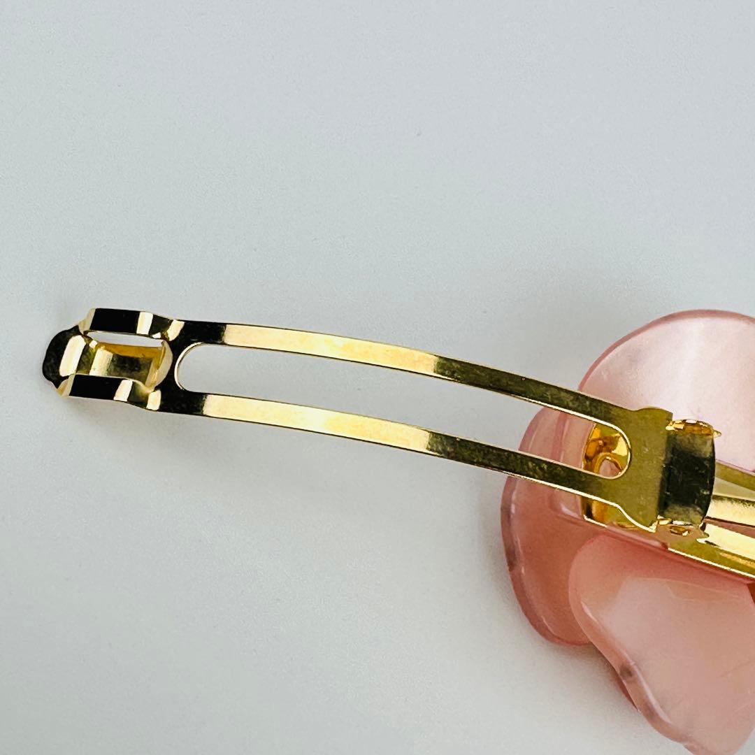 アレクサンドルドゥパリ　花モチーフ ヘアクリップ ピンク　ヘアアクセサリー