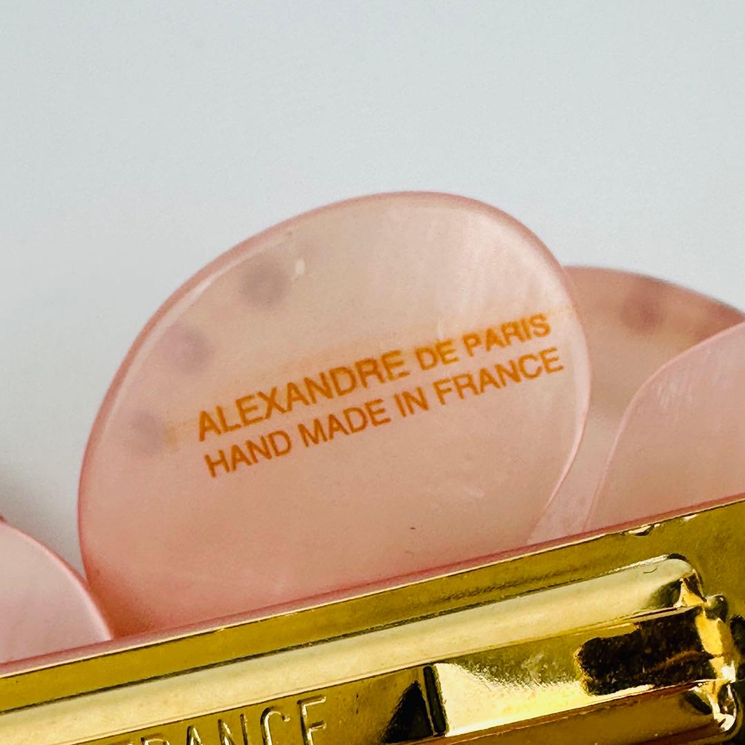 アレクサンドルドゥパリ　花モチーフ ヘアクリップ ピンク　ヘアアクセサリー