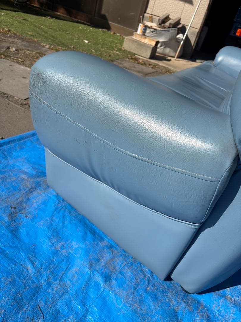 3人掛け　ソファー　ブルー　中古　引取り限定