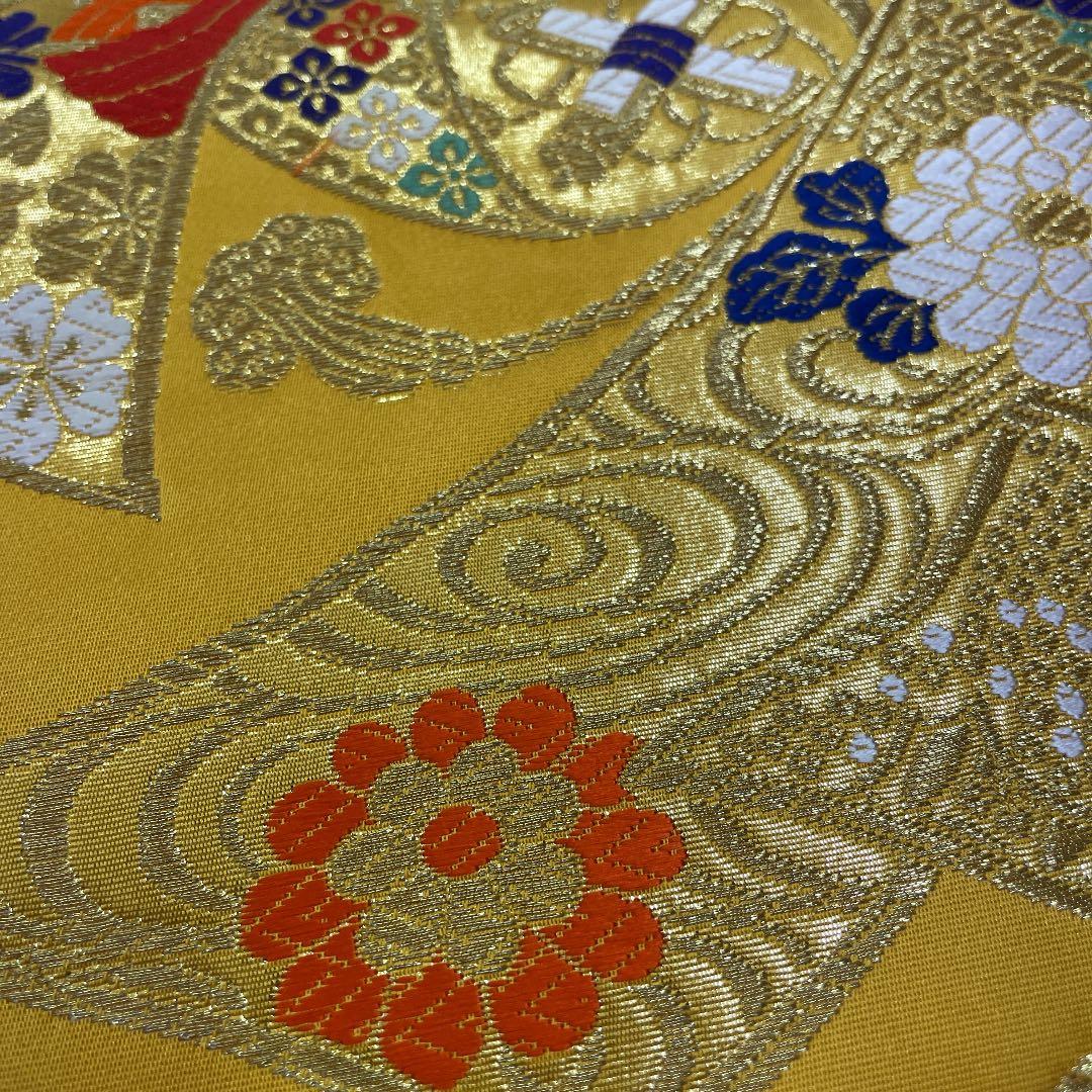 新品 未仕立て 西陣織 七歳用袋帯 祝帯 手結び帯 七五三 正絹 和装 着物
