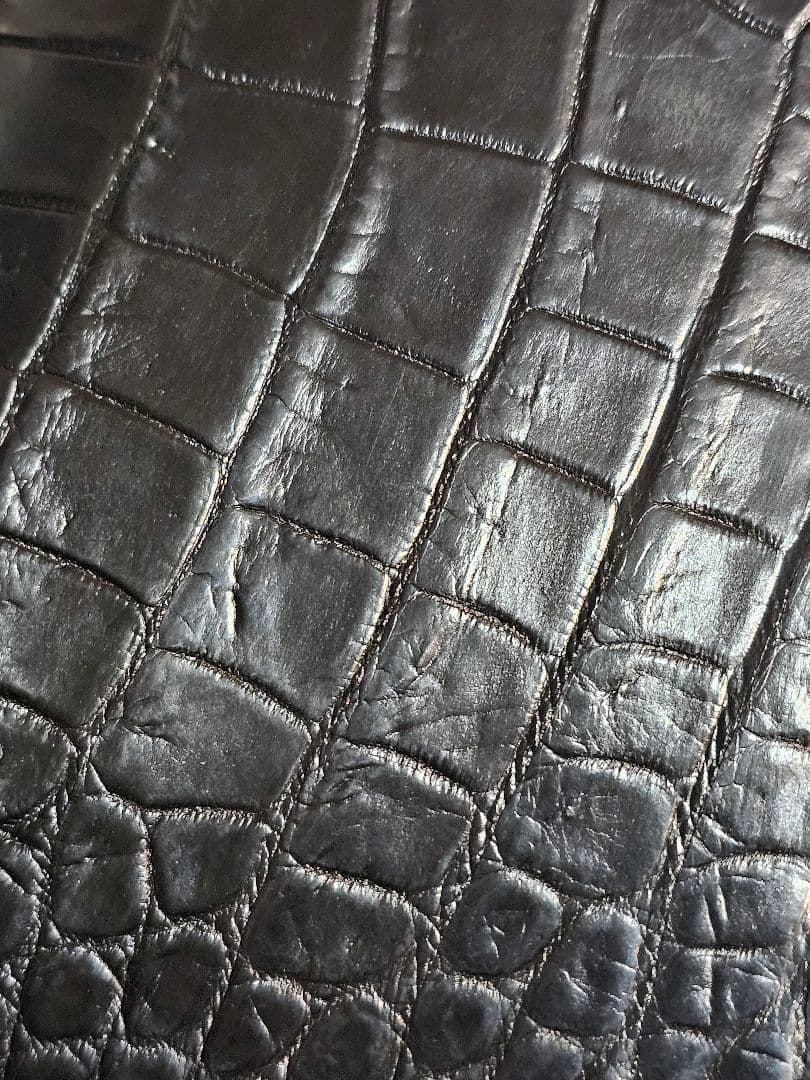 クロコダイル本革 長財布 ブラック 新品