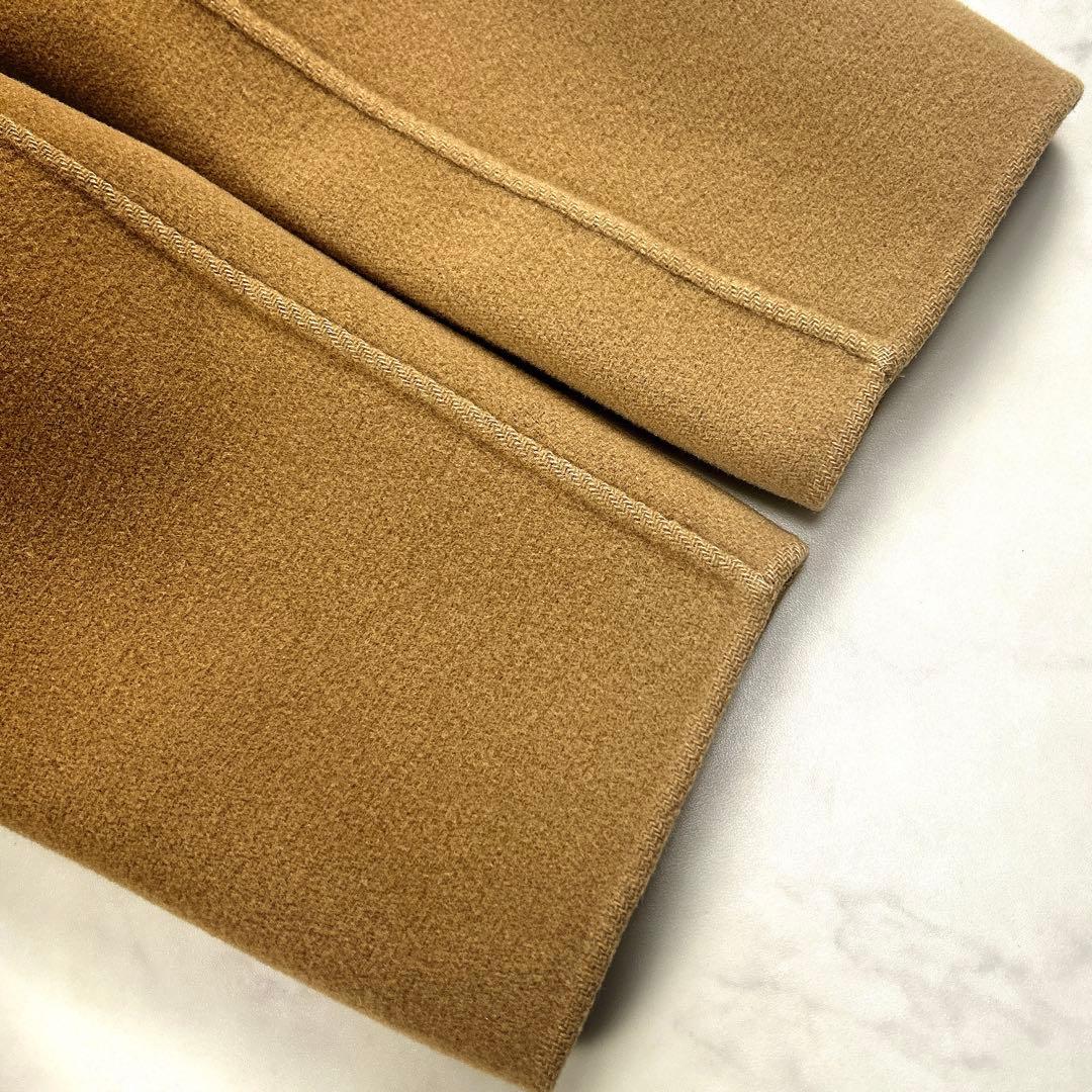 マルティニーク リバーコート キャメル ロング ベルト付 カシミヤ混