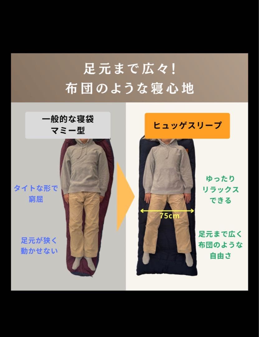 Nuuca 寝袋ヒュッゲスリープ Standard【-16℃】