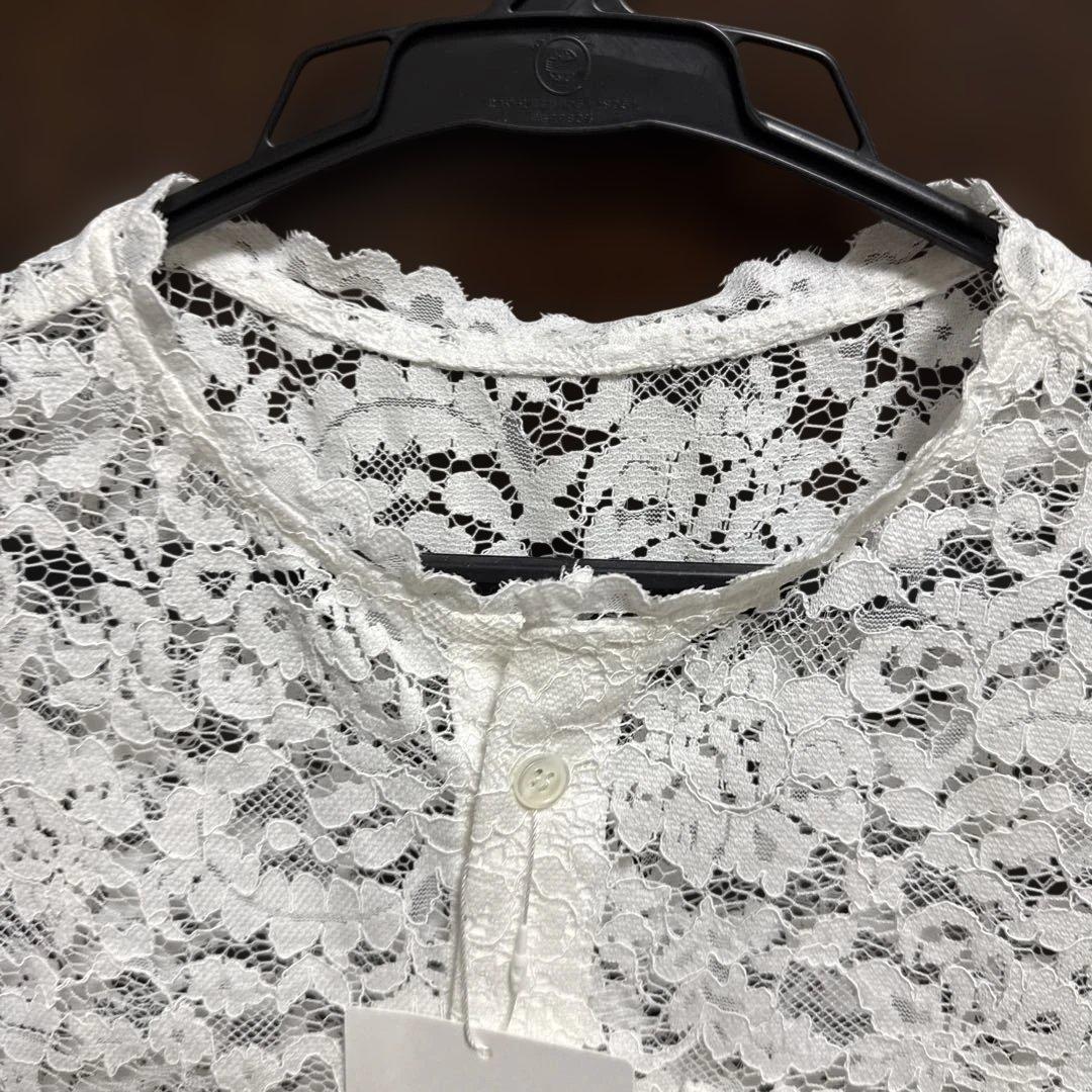 新品未使用　タグ付き Cygne ホワイト レース 半袖シャツ
