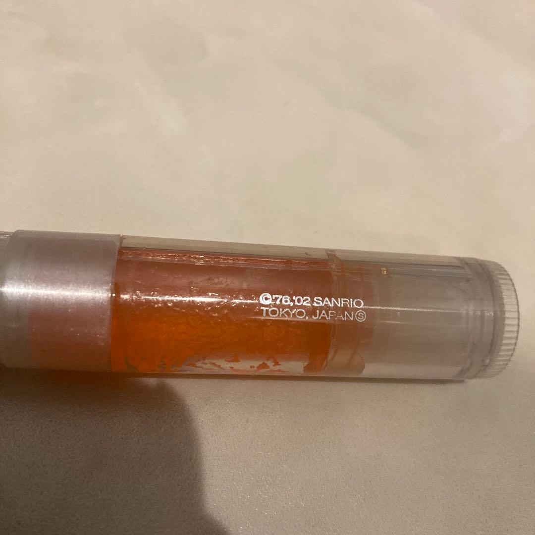 レトロ《2002年 ハローキティ リップバーム》当時物 コスメ☆オレンジ