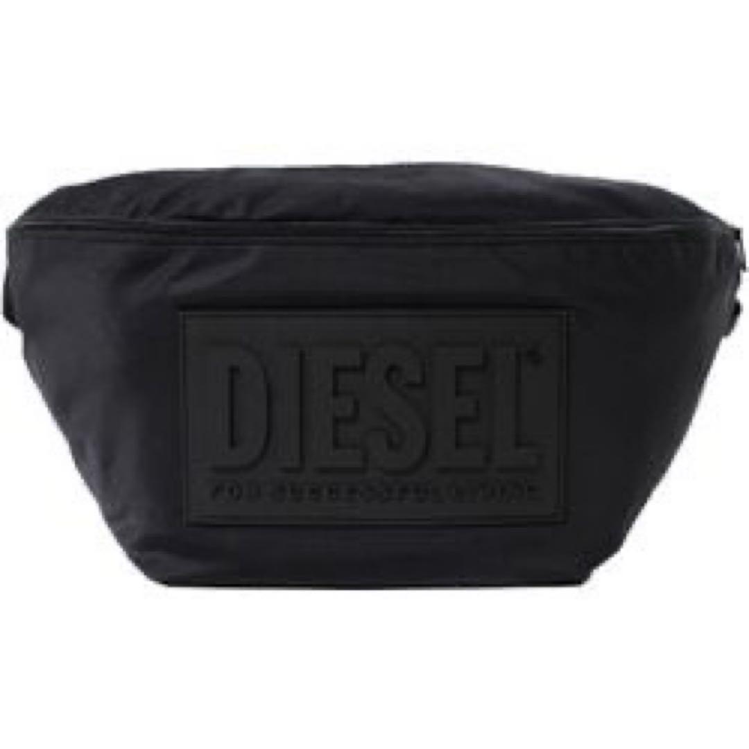 美品✨DIESEL ディーゼル BIG ラバー ロゴ ショルダーバッグ ブラック