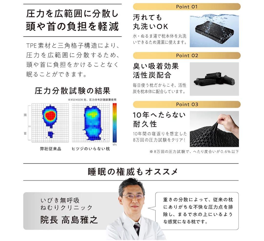 ヒツジのいらない枕 ブラックレーベル 極柔 最上級