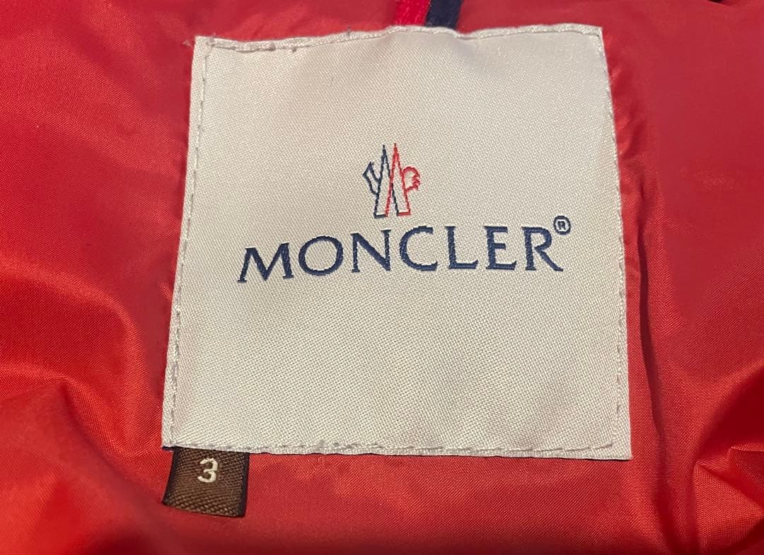 美品 モンクレール 赤 ダウンベスト MONCLER
