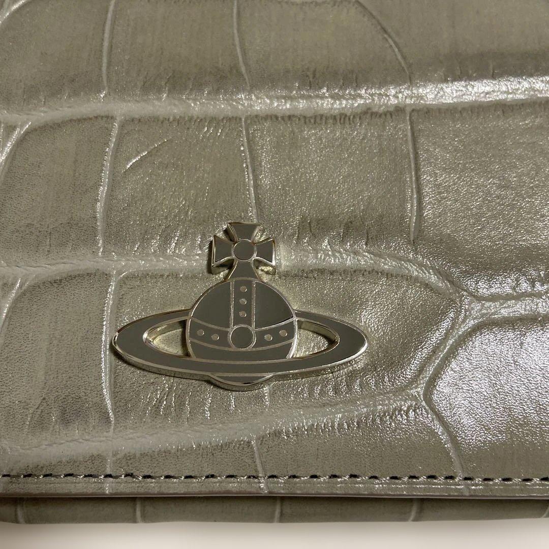 Vivienne Westwood 二つ折財布グレーチャームなし　アウトレット