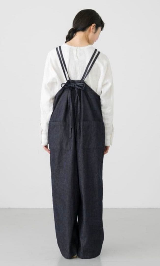 【美品】 kagure かぐれ　デニムイージーサロペット　インディゴ　フリー