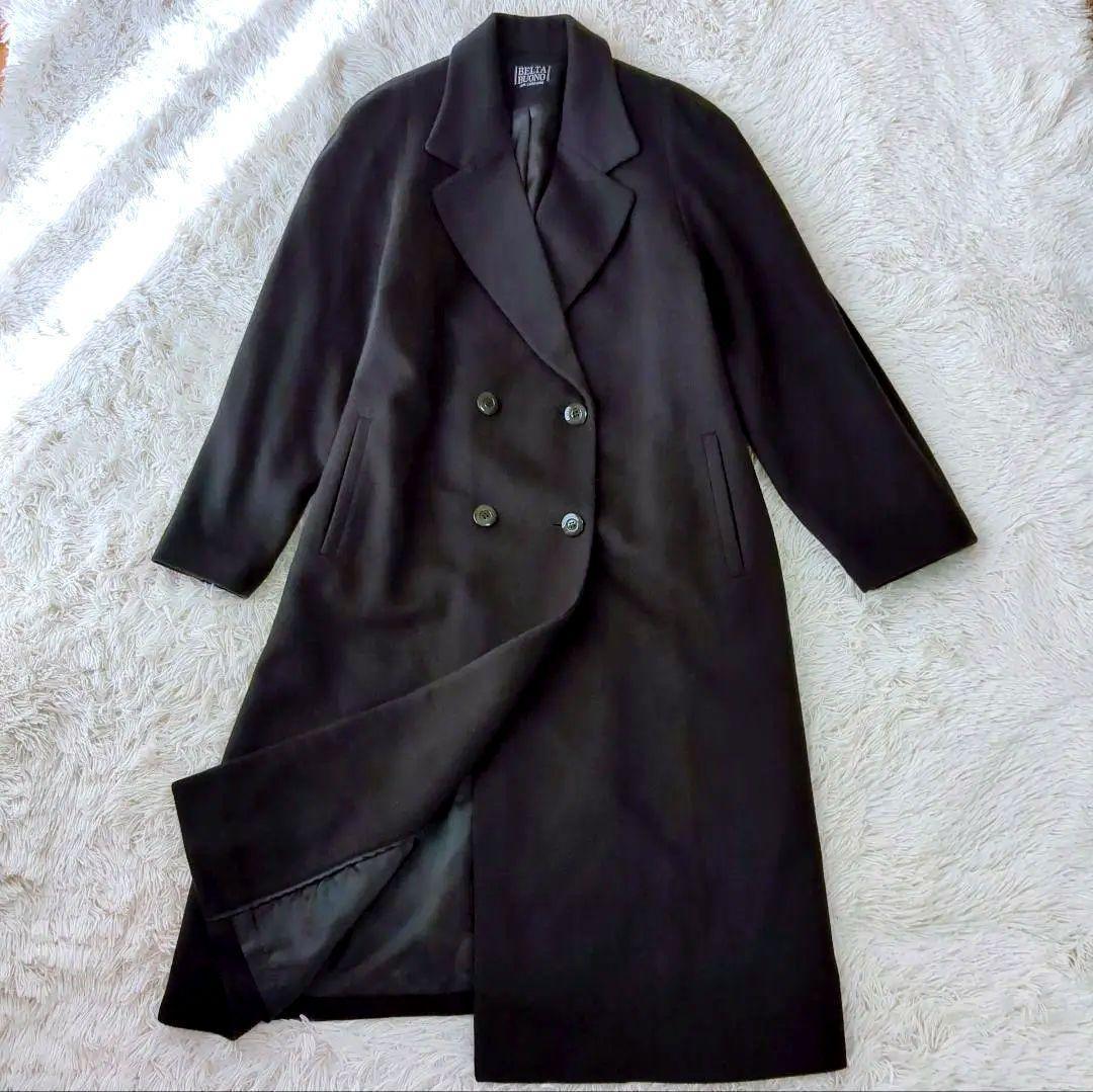 美品 BELTA BUONO カシミヤ ロング チェスターコート ブラック M