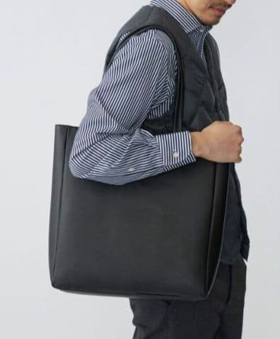 【未使用級】SHIPS スマート レザー ヴァーティカル トートバッグ